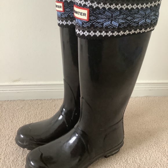 HUNTER Nordique blue socks for knee high boots - Picture 6 of 6